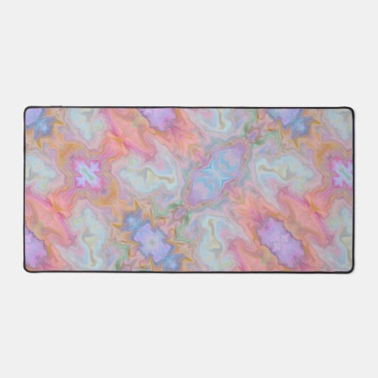 Abstraktes Muster Moderne rosa Farbige Swirbel Schreibtischunterlage (Vorderseite)
