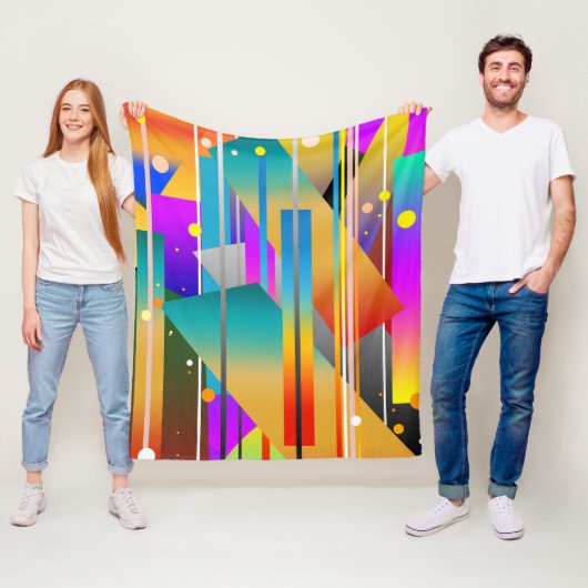 Abstraktes Muster moderner geometrischer Formen Fleecedecke (Beispiel)