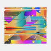 Abstraktes Muster moderner geometrischer Formen Fleecedecke (Vorderseite (Horizontal))