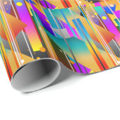 Abstraktes Muster moderner geometrischer Formen Geschenkpapier (Rolleneckpunkt)