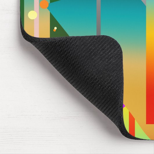 Abstraktes Muster moderner geometrischer Formen Mousepad (Ecke)