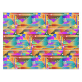 Abstraktes Muster moderner geometrischer Formen Tischdecke (Vorderseite (Horizontal))