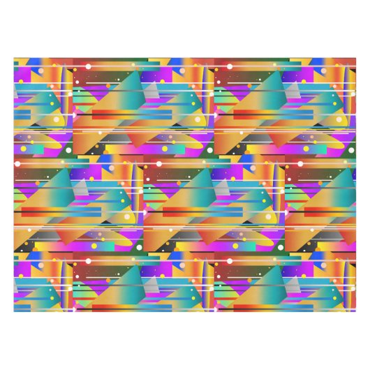 Abstraktes Muster moderner geometrischer Formen Tischdecke (Vorderseite (Horizontal))