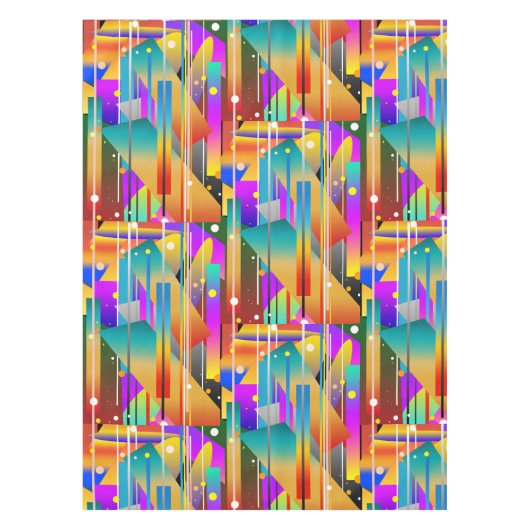 Abstraktes Muster moderner geometrischer Formen Tischdecke (Vorderseite)