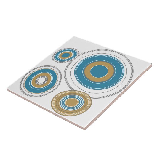 Abstraktes Muster, modernes Design, Baumringe Fliese (Seite)