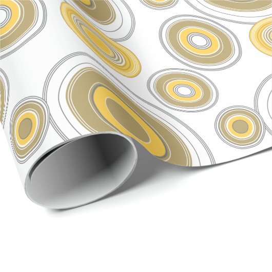 Abstraktes Muster, modernes Design, Baumringe Geschenkpapier (Rolleneckpunkt)