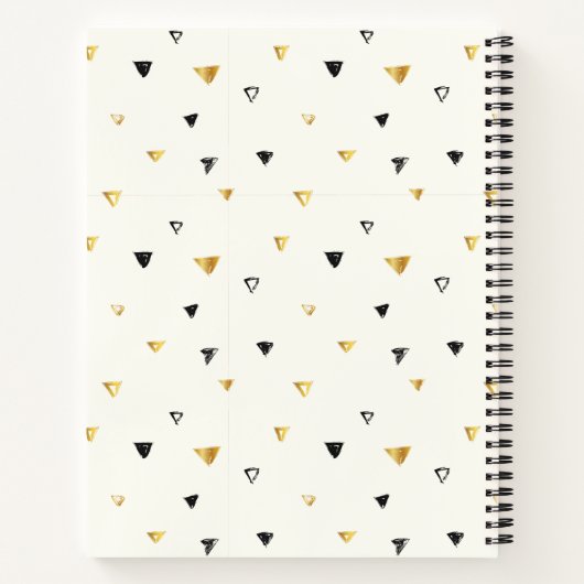 Abstraktes Muster Monogram Script Notizblock (Rückseite)