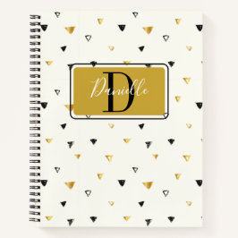 Abstraktes Muster Monogram Script Notizblock