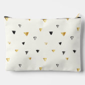 Abstraktes Muster Monogram Script Zubehörtasche (Rückseite)