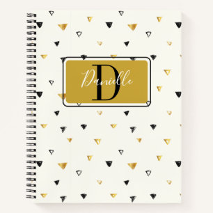 Abstraktes Muster Monogramm Schrift Modern Benutze Notizblock