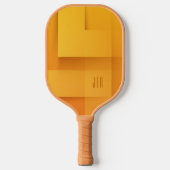 Abstraktes Muster Monogrammierte Initialen Orange  Pickleball Schläger (Vorderseite)