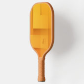 Abstraktes Muster Monogrammierte Initialen Orange  Pickleball Schläger (Links)