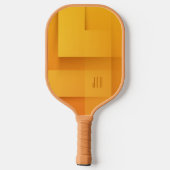 Abstraktes Muster Monogrammierte Initialen Orange  Pickleball Schläger (Rückseite)