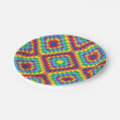 Abstraktes Muster nach hinten Pappteller (Schrägansicht)