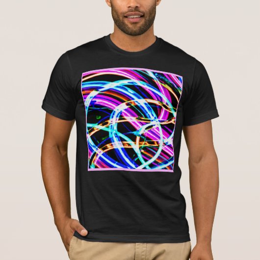Abstraktes Muster Neondesign T-Shirt (Vorderseite)