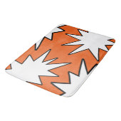 Abstraktes Muster - orange Badematte (Schrägansicht)