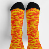 Abstraktes Muster Orange Gelb Socken (Oben)