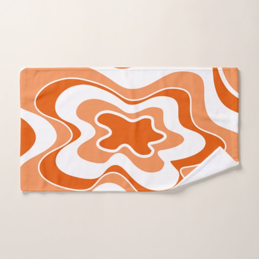 Abstraktes Muster - orange Handtuch (Handtuch)