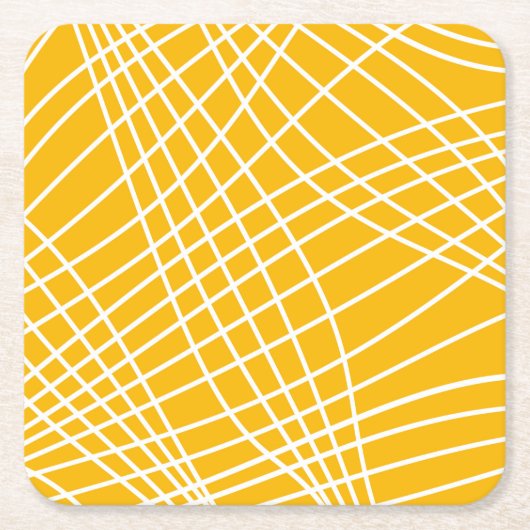 Abstraktes Muster - orange. Rechteckiger Pappuntersetzer (Vorderseite)