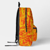 Abstraktes Muster Orange Red Gelb Bedruckter Rucksack (Links)