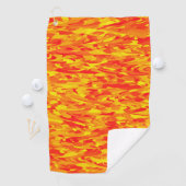 Abstraktes Muster Orange Red Gelb Golfhandtuch (Insitu)