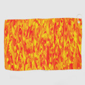 Abstraktes Muster Orange Red Gelb Golfhandtuch (Horizontal)