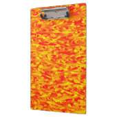 Abstraktes Muster Orange Red Gelb Klemmbrett (Links)