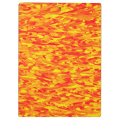 Abstraktes Muster Orange Red Gelb Klemmbrett (Rückseite)