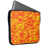 Abstraktes Muster Orange Red Gelb Laptopschutzhülle (Vorne Rechts)