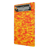 Abstraktes Muster Orange Red Gelb Mini Klemmbrett (Gewinkelt2)