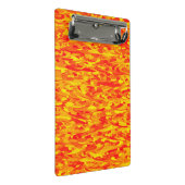 Abstraktes Muster Orange Red Gelb Mini Klemmbrett (Schrägansicht)