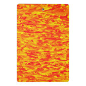 Abstraktes Muster Orange Red Gelb Mini Klemmbrett (Rückseite)