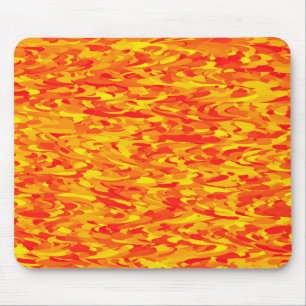 Abstraktes Muster Orange Red Gelb Mousepad
