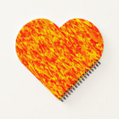Abstraktes Muster Orange Red Gelb Notizblock (Rückseite)