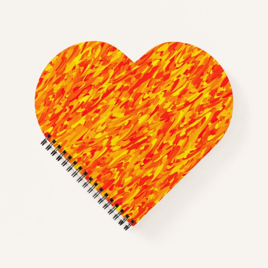 Abstraktes Muster Orange Red Gelb Notizblock (Vorderseite)