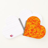 Abstraktes Muster Orange Red Gelb Notizblock (Innenseite)