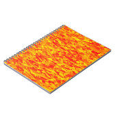 Abstraktes Muster Orange Red Gelb Notizblock (Linke Seite)
