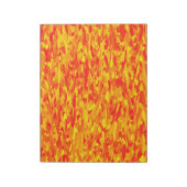 Abstraktes Muster Orange Red Gelb Notizblock (Rotiert)