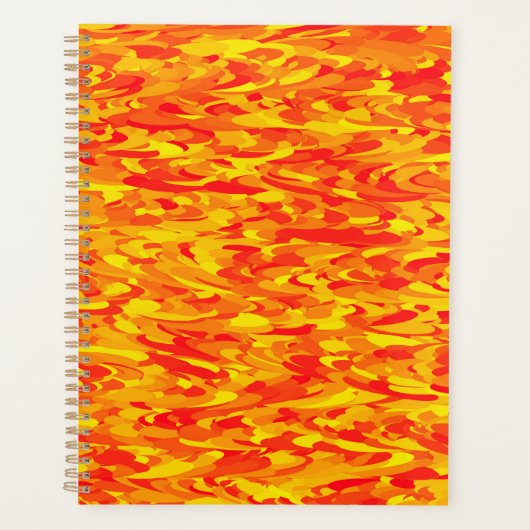 Abstraktes Muster Orange Red Gelb Planer (Vorderseite)