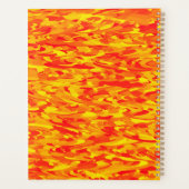 Abstraktes Muster Orange Red Gelb Planer (Rückseite)