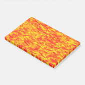 Abstraktes Muster Orange Red Gelb Post-it Klebezettel (angewinkelt)