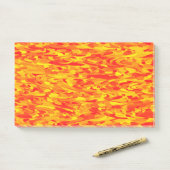 Abstraktes Muster Orange Red Gelb Post-it Klebezettel (Auf Schreibtisch)