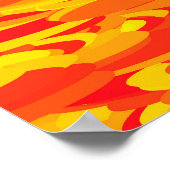 Abstraktes Muster Orange Red Gelb Poster (Ecke)