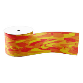 Abstraktes Muster Orange Red Gelb Ripsband