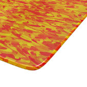 Abstraktes Muster Orange Red Gelb Schneidebrett (Ecke)