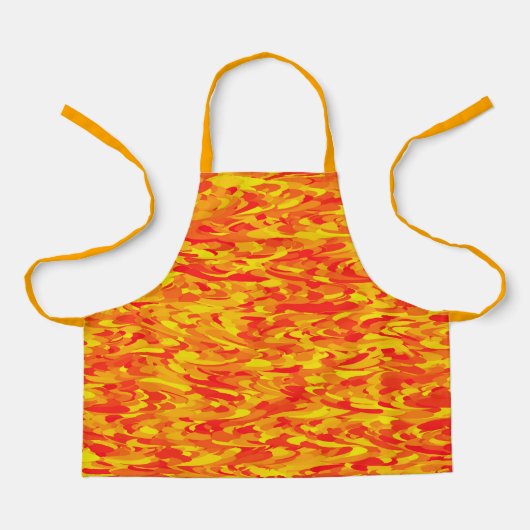Abstraktes Muster Orange Red Gelb Schürze (Vorderseite)