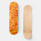 Abstraktes Muster Orange Red Gelb Skateboard (Vorderseite)