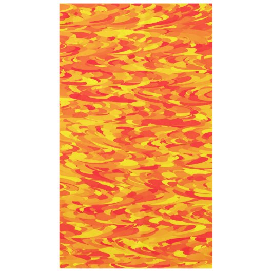 Abstraktes Muster Orange Red Gelb Tischdecke (Vorderseite)