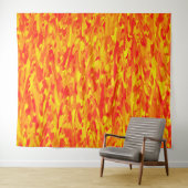 Abstraktes Muster Orange Red Gelb Wandteppich (Beispiel (Horizontal))