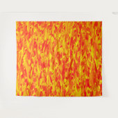 Abstraktes Muster Orange Red Gelb Wandteppich (Vorderseite (Horizontal))